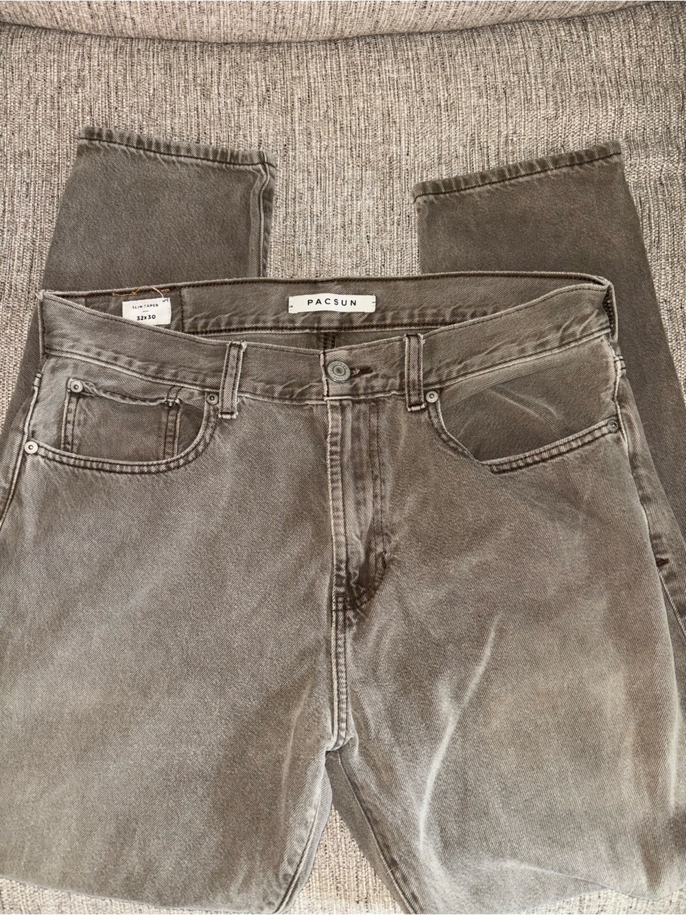 PacSun Women's Washed Gray Straight Jeans